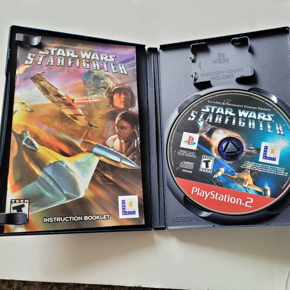 Star Wars Starfighter Playstation 2 PS2 Video Game Complete Manual Greatest Hits - Picture 3 of 3